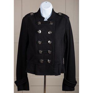 Express Black Short Pea Coat Military Style Size M